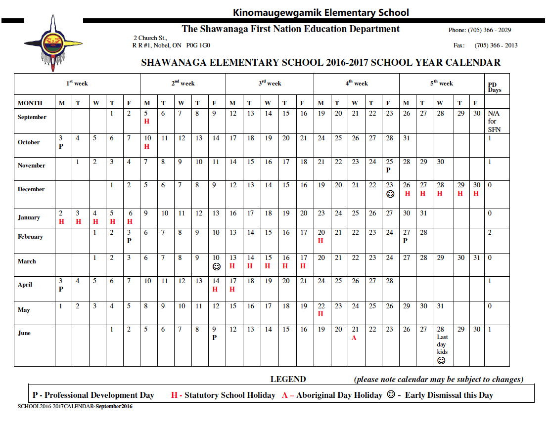 SFN-School-Calendar
