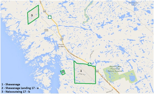 Shawanaga First Nation Map Shawanaga First Nation Map